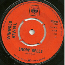 Winifred Atwell Snow Bells / Flea-Market Of Paris USED VINYL 7INCH 45 RPM