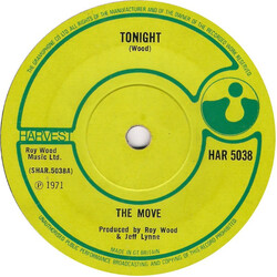 The Move Tonight USED VINYL 7INCH 45 RPM SINGLE