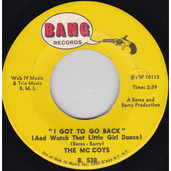 The McCoys I Got To Go Back (And Watch That Little Girl Dance) / Dynamite USED VINYL 7INCH 45 RPM SINGLE