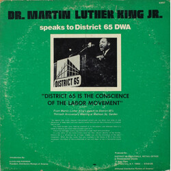 Dr. Martin Luther King, Jr. Dr. Martin Luther King Jr. Speaks To District 65 DWA Vinyl LP USED