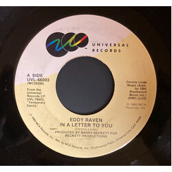 Eddy Raven In A Letter To You USED VINYL 7INCH 45 RPM