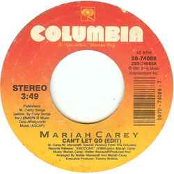 Mariah Carey Can't Let Go USED VINYL 7INCH 45 RPM SINGLE STYRENE