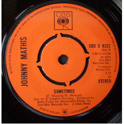 Johnny Mathis Make It Easy On Yourself Vinyl 7" USED