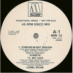 Syreeta / Lionel Richie / José Feliciano / Jermaine Jackson Forever Is Not Enough / My Love / Lonely Teardrops / You Moved A Mountain USED VINYL 12INC
