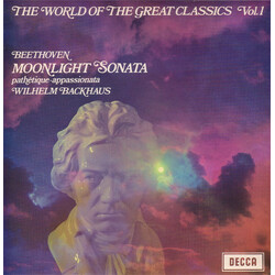 Ludwig van Beethoven / Wilhelm Backhaus The World Of The Great Classics Vol. 1: Beethoven Sonatas Vinyl LP USED