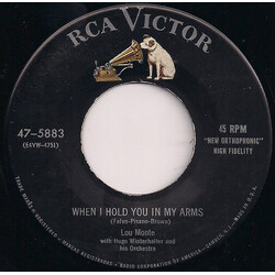 Lou Monte / Hugo Winterhalter Orchestra When I Hold You In My Arms / In My Dreams USED VINYL 7INCH SINGLE 45 RPM