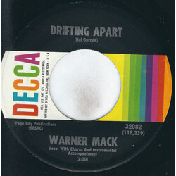 Warner Mack Drifting Apart USED VINYL 7INCH 45 RPM SINGLE