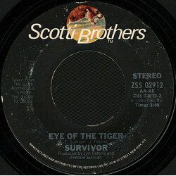 Survivor Eye Of The Tiger USED VINYL 7INCH 45 RPM SINGLE