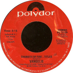 Vangelis Chariots Of Fire - Titles USED VINYL 7INCH 45 RPM SINGLE STYRENE STEREO
