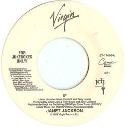 Janet Jackson If / One More Chance USED VINYL 7INCH 45 RPM JUKEBOX
