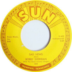 Bobby Sheridan Sad News / Red Man USED VINYL 7INCH 45 RPM
