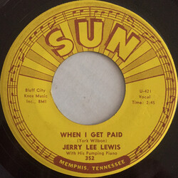 Jerry Lee Lewis When I Get Paid USED VINYL 7INCH 45 RPM SINGLE