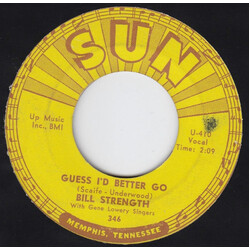 Bill Strength / The Gene Lowery Singers Guess I'd Better Go / Senorita USED VINYL 7INCH 45 RPM SINGLE