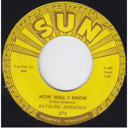 Rayburn Anthony How Well I Know / Big Dream USED VINYL 7INCH 45 RPM SINGLE