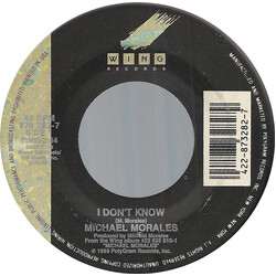 Michael Morales I Don't Know Vinyl 7" USED