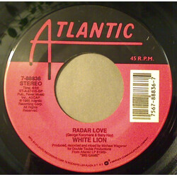White Lion Radar Love USED VINYL 7INCH 45 RPM SINGLE STEREO