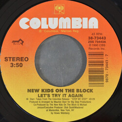 New Kids On The Block Let's Try It Again USED VINYL 7INCH 45 RPM STYRENE STEREO