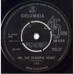 Lulu Me, The Peaceful Heart Vinyl 7" USED