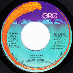 Sammy Johns Chevy Van USED VINYL 7INCH 45 RPM SINGLE STYRENE STEREO