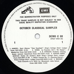 Various October Classical Sampler Vinyl LP USED