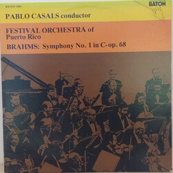 Pablo Casals / Festival Casals Orchestra Of Puerto Rico / Johannes Brahms Symphony No.1 En C - Op. 68 Vinyl LP USED