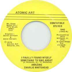 Charlie Whitehead I Finally Found Myself Something To Sing About Vinyl 7" USED
