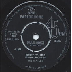 The Beatles Ticket To Ride USED VINYL 7INCH 45 RPM SINGLE MONO