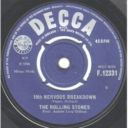 The Rolling Stones 19th Nervous Breakdown / As Tears Go By USED VINYL 7INCH 45 RPM SINGLE
