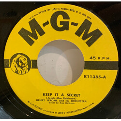 Henry Jerome And His Orchestra / Ray De Meno / Jolly Joe Grimm Keep It A Secret / Dont Let The Stars Get In Your Eyes USED VINYL 7INCH 45 RPM
