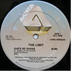 The Limit (2) She's So Divine VINYL 12" USED