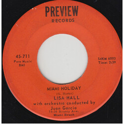 Lisa Hall (3) Miami Holiday USED VINYL 7INCH 45 RPM