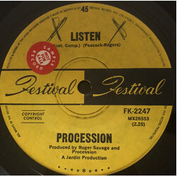 Procession (2) Listen USED VINYL 7INCH 45 RPM SINGLE