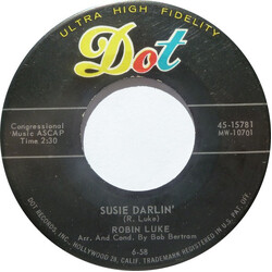 Robin Luke Susie Darlin' USED VINYL 7INCH 45 RPM SINGLE
