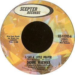 Dionne Warwick I Say A Little Prayer USED VINYL 7INCH 45 RPM SINGLE STYRENE