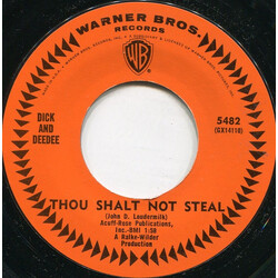 Dick And Dee Dee Thou Shalt Not Steal / Just 'Round The River Bend VINYL 7" USED