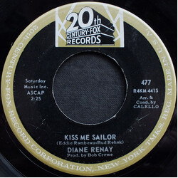 Diane Renay Kiss Me Sailor USED VINYL 7INCH 45 RPM SINGLE