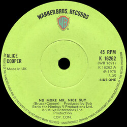 Alice Cooper No More Mr. Nice Guy USED VINYL 7INCH 45 RPM SINGLE