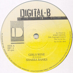 Shabba Ranks Girls Wine Vinyl 12" USED