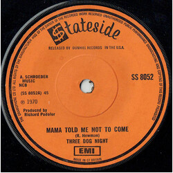 Three Dog Night Mama Told Me Not To Come / Rock And Roll Widow USED VINYL 7INCH 45 RPM SINGLE