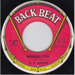 O.V. Wright Missing You USED VINYL 7INCH 45 RPM SINGLE