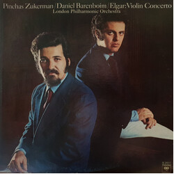 Pinchas Zukerman / Daniel Barenboim / Sir Edward Elgar / The London Philharmonic Orchestra Violin Concerto Vinyl LP USED