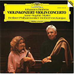 Johannes Brahms / Anne-Sophie Mutter / Berliner Philharmoniker / Herbert von Karajan Konzert Für Violine Und Orchester D-dur Op. 77 Vinyl LP USED