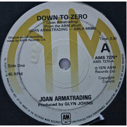Joan Armatrading Down To Zero VINYL 7" USED