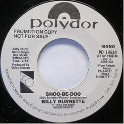 Billy Burnette Shoo-Be-Doo USED VINYL 7INCH PROMO MONO STEREO