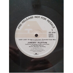 Jimmy Ruffin Easy Just To Say (I Love You) USED VINYL 12INCH 45 RPM SINGLE PROMO