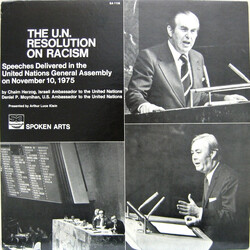 Chaim Herzog / Daniel P. Moynihan The U.N. Resolution On Racism Vinyl LP USED
