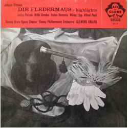 Johann Strauss Jr. / Wiener Staatsopernchor / Wiener Philharmoniker / Clemens Krauss Die Fledermaus - Highlights Vinyl LP USED