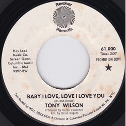 Tony Wilson (3) Baby I Love, Love I Love You Vinyl 7" USED