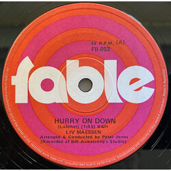 Liv Maessen Hurry On Down USED VINYL 7INCH 45 RPM SINGLE