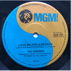 The Osmonds Love Me For A Reason USED VINYL 7INCH 45 RPM SINGLE